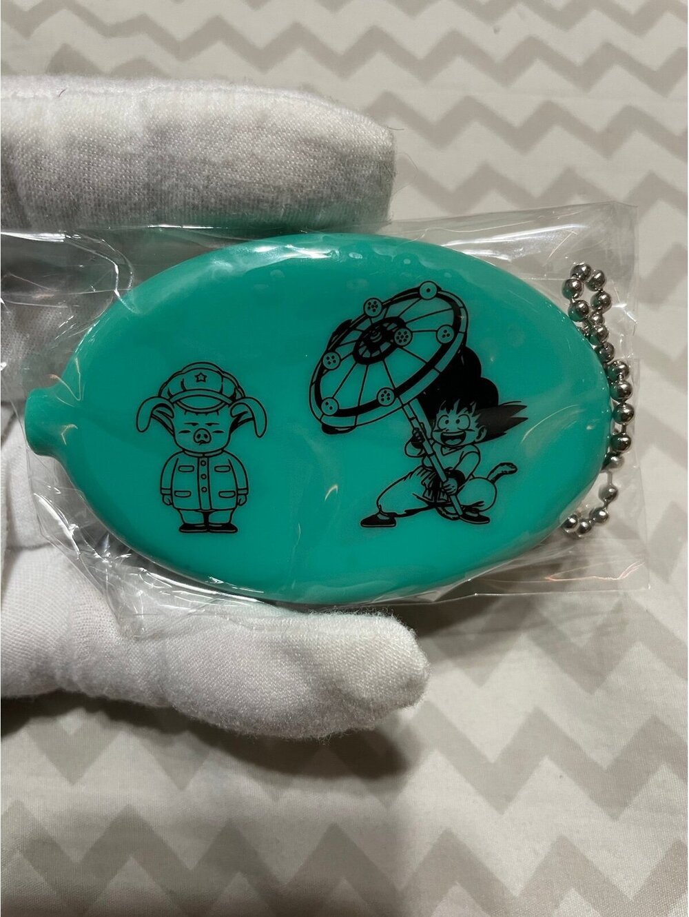 Goku Oolong Rubber Collection Coin Keychain Ichibankuji Dragon Ball Japan
